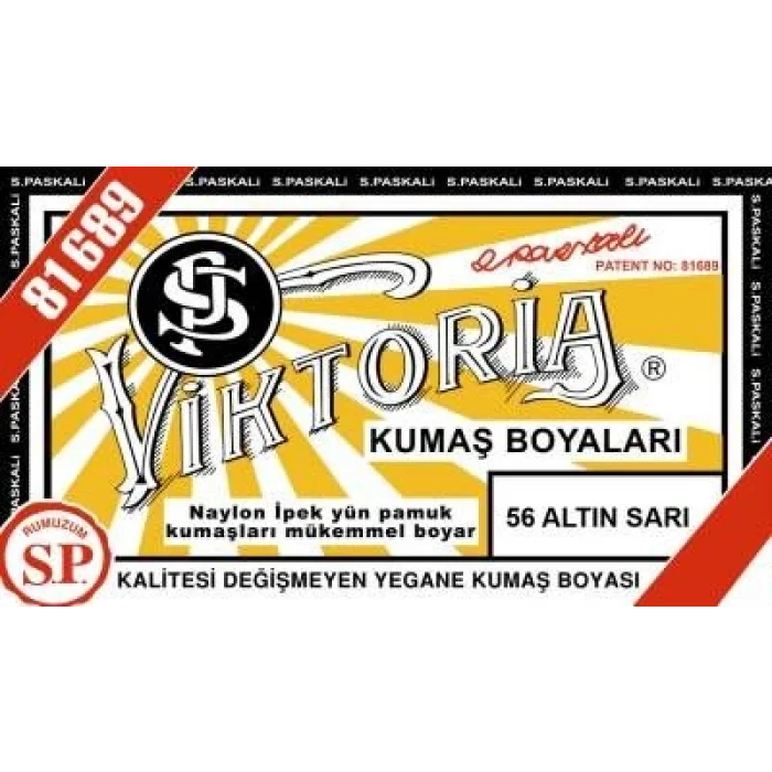 Viktoria Toz Kumaş Boyası 56 ALTIN SARI