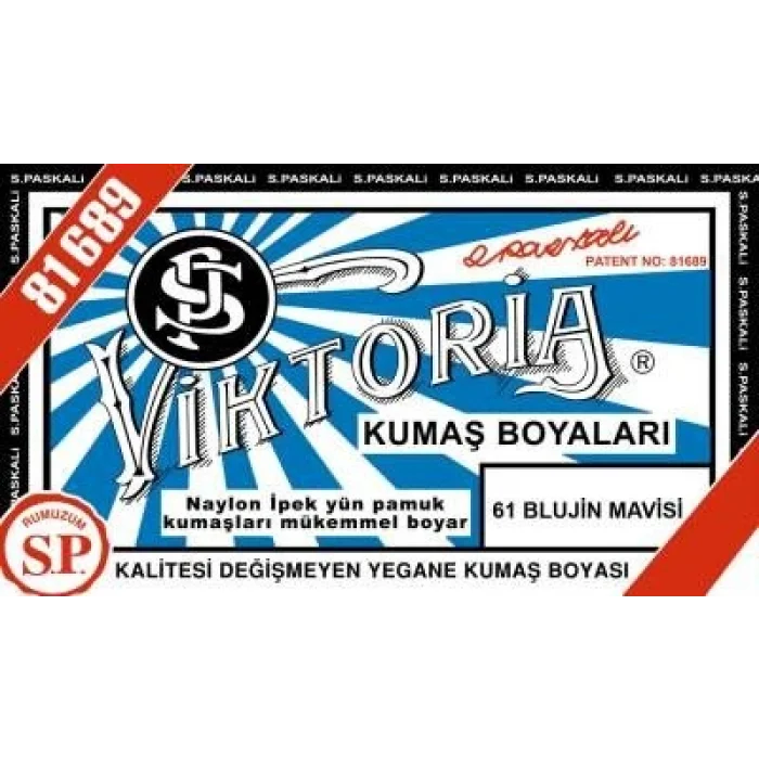 Viktoria Toz Kumaş Boyası 61 BLUJİN MAVİSİ