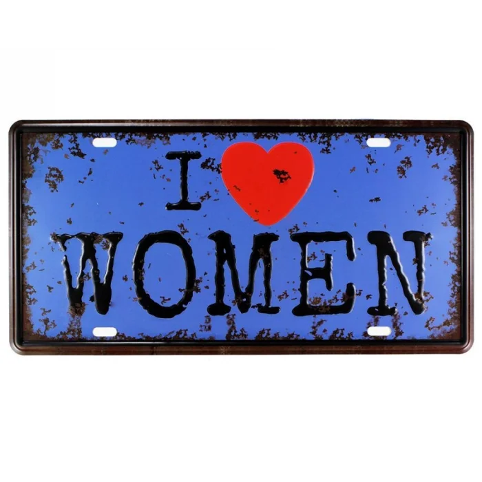 Vintage Metal Plaka Women 15x30