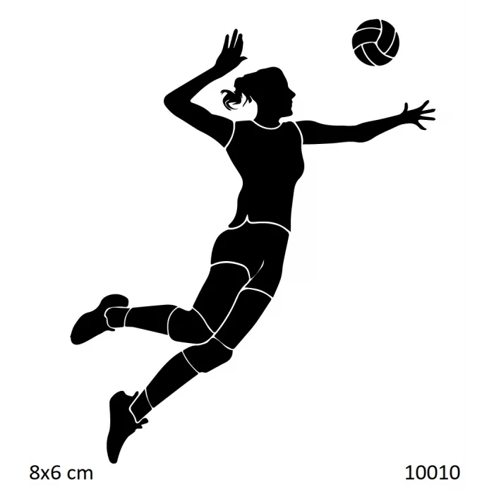 Voleybol Smaç Geçici Dövme Şablonu