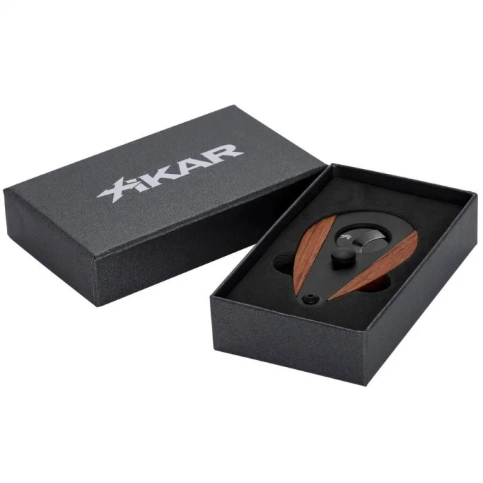 Xikar Xi3 RedWood Ahşap Puro Kesici Siyah Bıçaklı