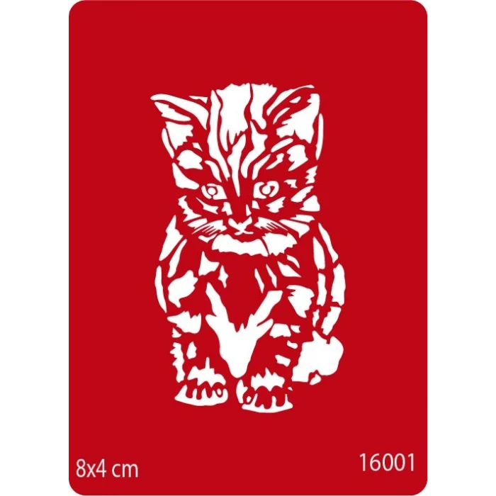 Yavru Kedi Geçici Dövme Şablonu Kına Kalıpları