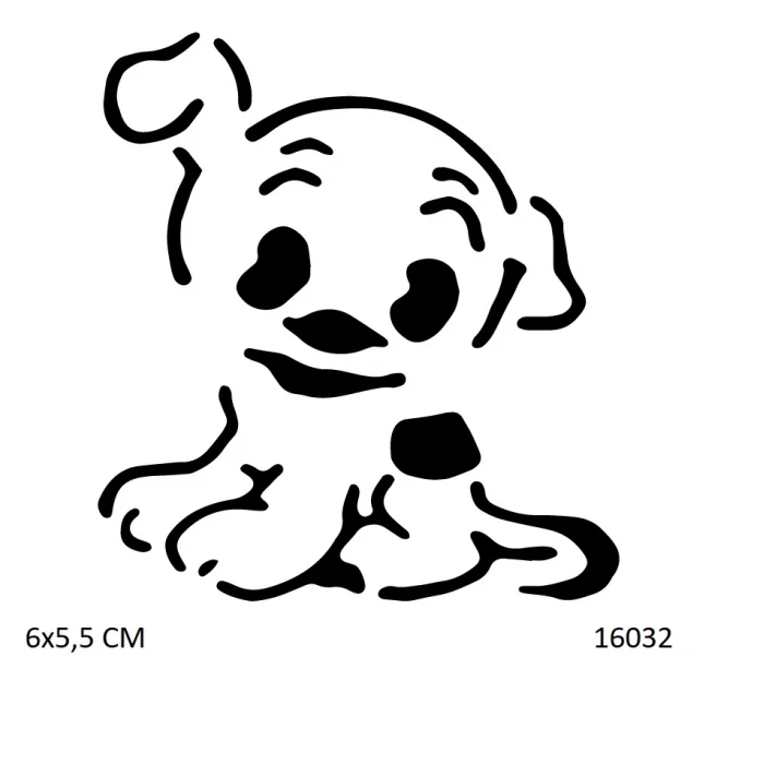Yavru Köpek Geçici Dövme Şablonu
