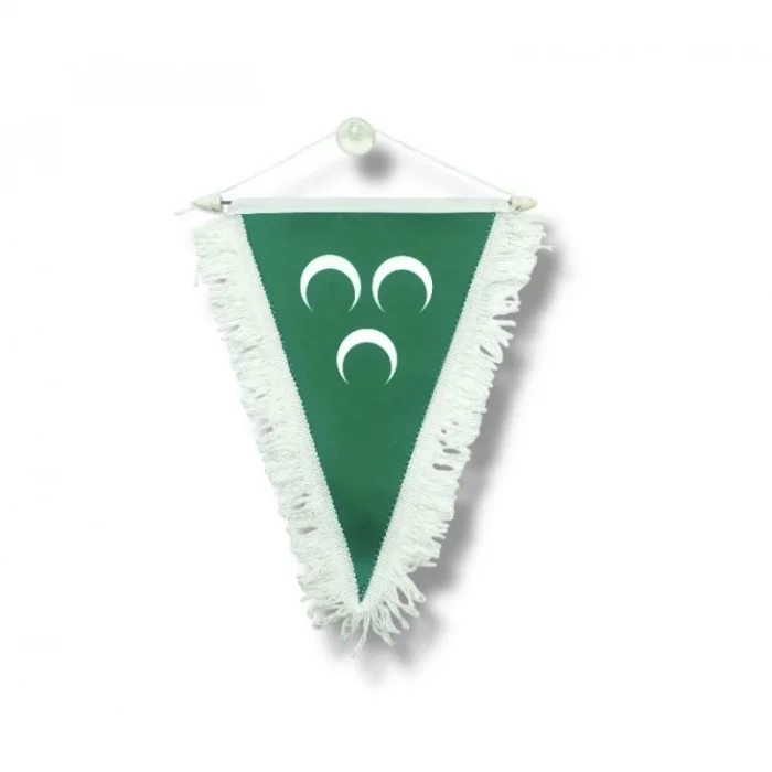 Yeşil Üçhilal Üçgen Flama 20x30 cm