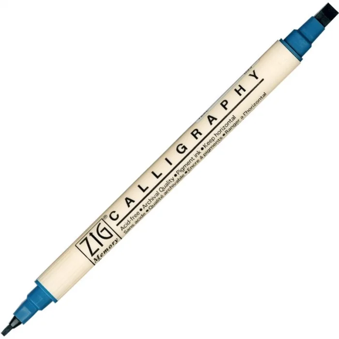 Zig Calligraphy Çift Uçlu Kaligrafi Kalemi 2 mm. + 5 mm. 033 Teal
