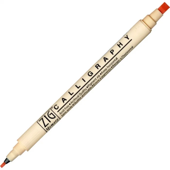 Zig Calligraphy Çift Uçlu Kaligrafi Kalemi 2 mm. + 5 mm. 071 Peach Bliss