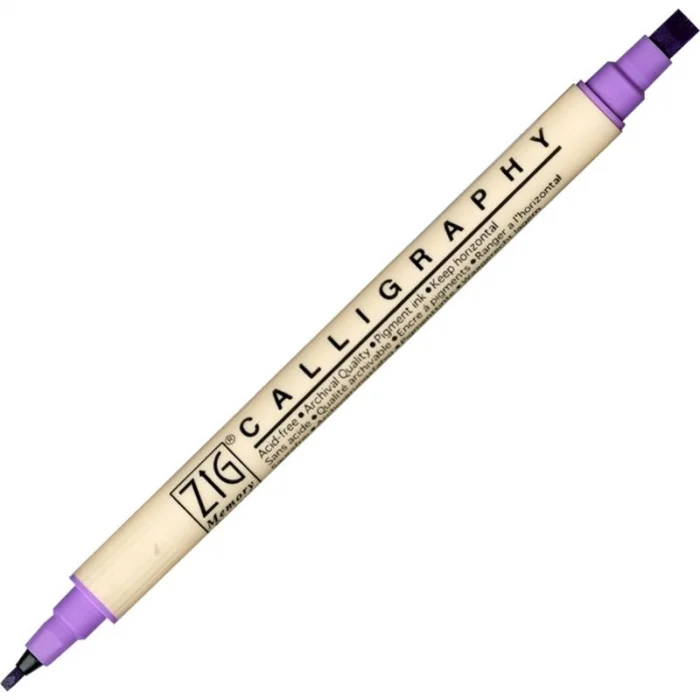 Zig Calligraphy Çift Uçlu Kaligrafi Kalemi 2 mm. + 5 mm. 081 Hyacinth