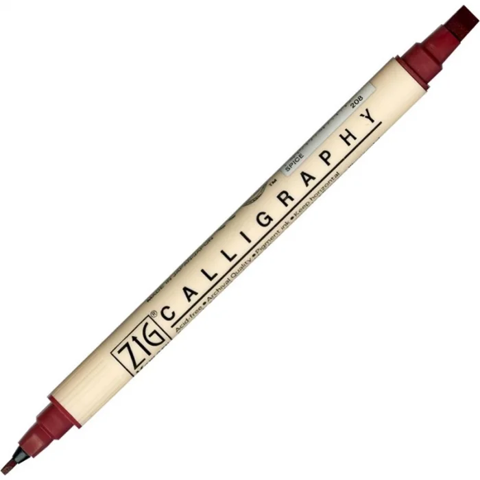 Zig Calligraphy Çift Uçlu Kaligrafi Kalemi 2 mm. + 5 mm. 208 Spice