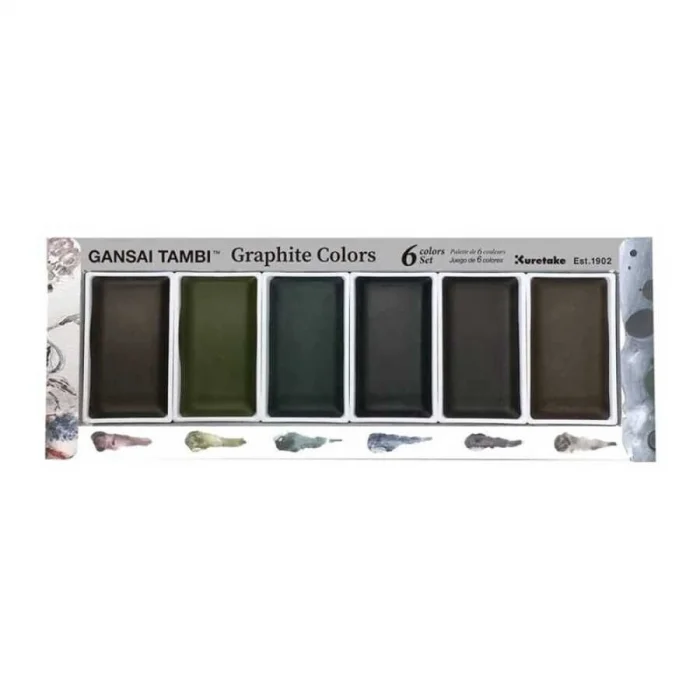 Zig Gansai Tambi Tablet Sulu Boya Seti Graphite Colors 6 Renk