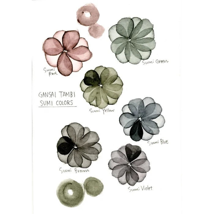 Zig Gansai Tambi Tablet Sulu Boya Seti Sumi Colors 6 Renk