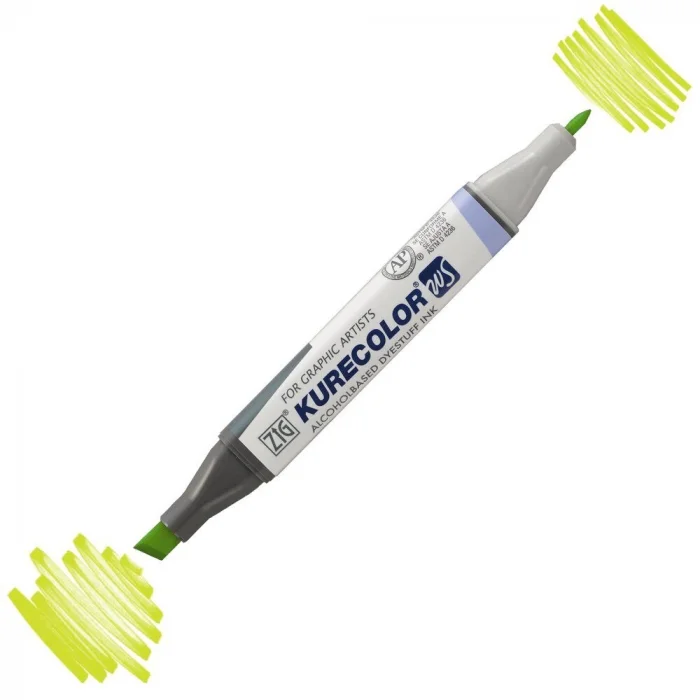 Zig Kurecolor Twin S Grafik Çizim Marker Kalemi 124 Yellow Green