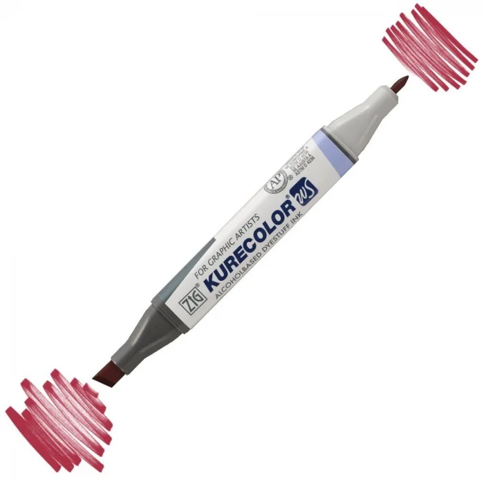 Zig Kurecolor Twin S Grafik Çizim Marker Kalemi 268 Deep Red