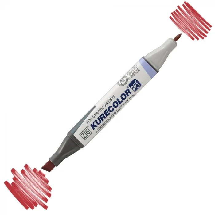 Zig Kurecolor Twin S Grafik Çizim Marker Kalemi 285 Blood Red