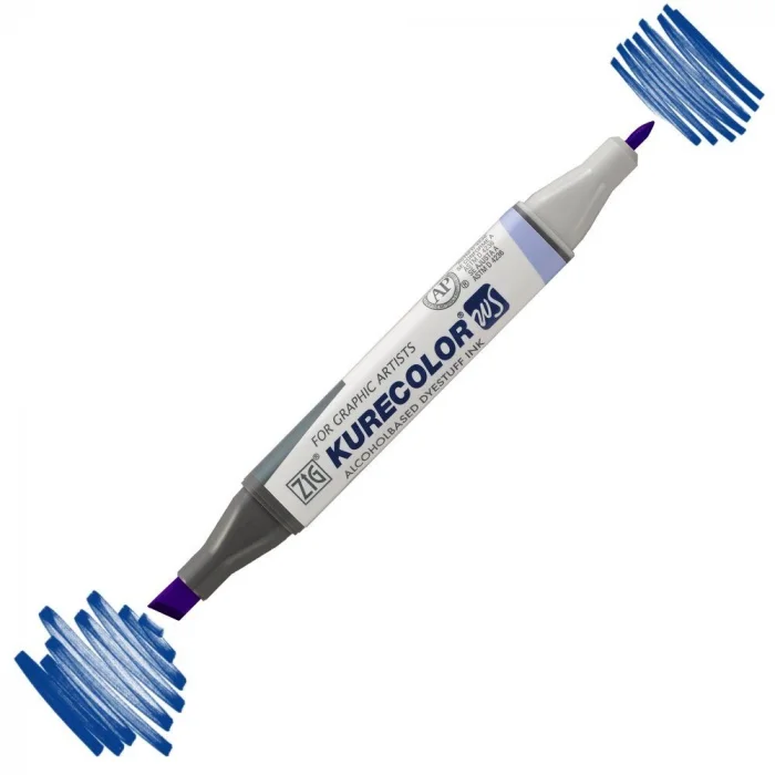 Zig Kurecolor Twin S Grafik Çizim Marker Kalemi 317 Blue