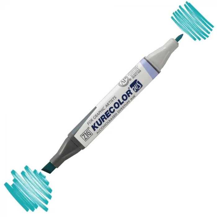 Zig Kurecolor Twin S Grafik Çizim Marker Kalemi 334 Persian Green