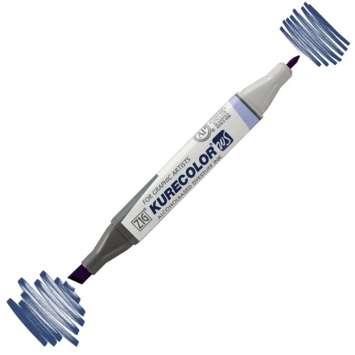 Zig Kurecolor Twin S Grafik Çizim Marker Kalemi 378 Deep Blue
