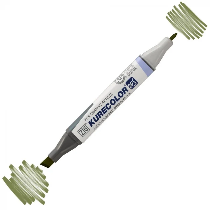 Zig Kurecolor Twin S Grafik Çizim Marker Kalemi 544 Olive Green