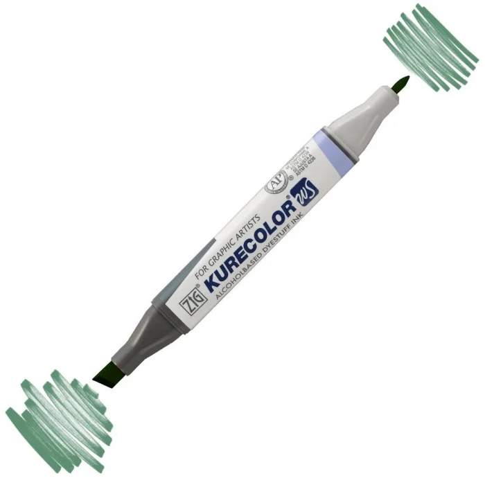 Zig Kurecolor Twin S Grafik Çizim Marker Kalemi 567 Deep Green