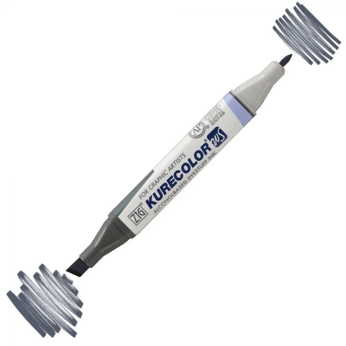 Zig Kurecolor Twin S Grafik Çizim Marker Kalemi 828 Gray