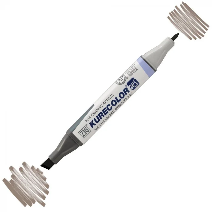 Zig Kurecolor Twin S Grafik Çizim Marker Kalemi W.08 Warm Gray 8