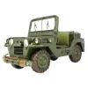 1952 Model Army Jeep Elyapımı Eskitilmiş Biblo 28cm