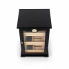 3 Raflı Puro Kutusu Humidor Kabinet Siyah 150s