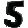 5 Rakam Grabo Siyah Folyo Balon 40
