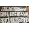 50 Adet Birden Sticker Yapıştırma Tattoo Dövme Seti Karışık Desen