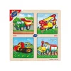 Ahşap Eğitici 4'lü Puzzle