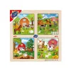 Ahşap Eğitici 4'lü Puzzle