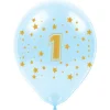 Altın 1 Yaş Baskılı Mavi Balon 12