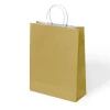 Altın Büküm Saplı Kraft Çanta 15x20cm