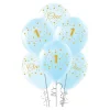 Altın First Year Baskılı Mavi Balon 12
