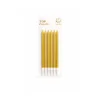 Altın Uzun Pasta Mum Seti 15cm 6 Parça