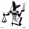 Antik Mısır Tanrı Anubis Geçici Dövme Şablonu
