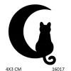 Ayda Bir Kedi Geçici Dövme Şablonu