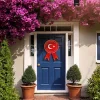 Ay Yıldızlı Dekoratif Kapı Çelengi - Milli Bayram Süslemesi