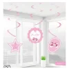 Babyshower Kız Sarkıt Süs 6lı