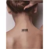 Barkod-1 Tattoo Geçici Dövme Şablonları Kına Kalıpları