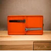 Bavul Desen Metal Kısa Sigara Tabakası 18li Orange