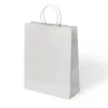 Beyaz Büküm Saplı Kraft Çanta 31x41cm