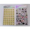 Bıyık ve Emojiler 3D Kabartmalı Sticker Çıkartma seti