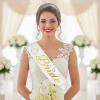 Bride Baskılı Varaklı Lüks Kuşak - Altın-