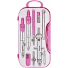 Brons Trilinli Metal Pergel Seti PEMBE