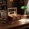 Camlı Puro Kutusu Humidor Mat Maun Vişne 100s