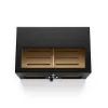 Camlı Puro Kutusu Humidor Mat Siyah 100s