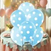 Çepeçevre Beyaz Puantiyeli Açık Mavi Balon 12