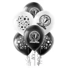 Champion Baskılı Siyah Beyaz Pastel Balon 12