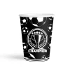 Champion Siyah Beyaz Karton Bardak