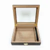 Cigarloong Camlı Puro Kutusu Humidor Ceviz 25s